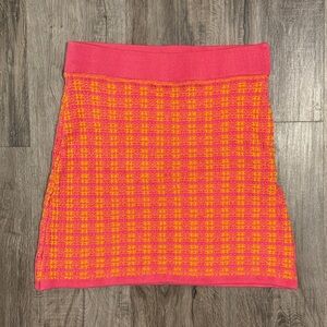 Vibrant Pink and Orange Women's Mini Skirt